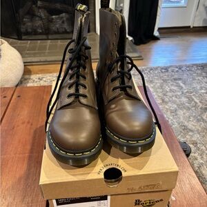 Olive Dr Marten Boots